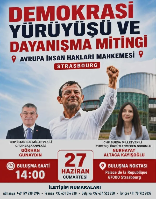 Tarih Belli Oldu Chp Fransa Daki Aihm Binasi Onunde Miting Duzenleyecek