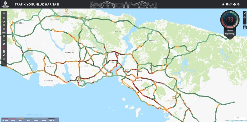 İstanbul'da harita kırmızı oldu!