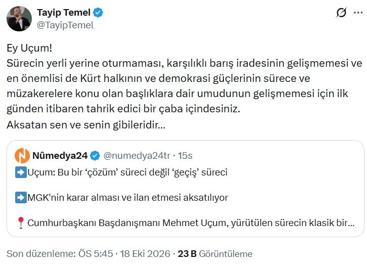 213636657 Dem Partili Tayip Temelden Mehmet Ucuma Surec Tepkisi Aksatan Sen Ve Senin Gibileridir Icerik 1