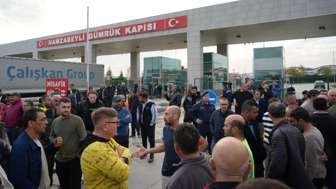 Tır şoförlerinden protesto