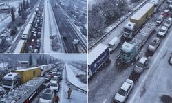 Anadolu Otoyolu Ankara istikameti makaslayan TIR nedeniyle ulaşıma kapandı
