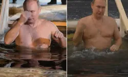 Putin buzla suya girdi, dünya bu görüntüleri konuştu