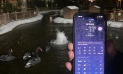 Ankara’da dikkat çeken görüntü! Sıcaklık eksi 11 dereceye düştü