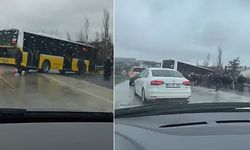 İETT otobüsü yoldan çıkarak bariyerlere çarptı: Yaralılar var