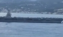 ABD'nin dev uçak gemisi görüntülendi
