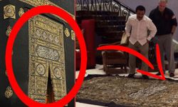 Epstein'in Kabe örtüsünü yere serdiği görüntü ortaya çıktı