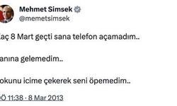 Bakan Şimşek'in geçmişte yaptığı 'Kadınlar Günü' paylaşımı gündem oldu! Gerçek ise ağlattı