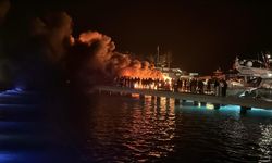 Bodrum'da lüks yatlar alev alev yandı!