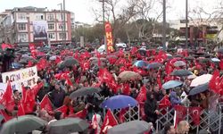 CHP'nin 100. mitingi Çanakkale'de! Yağmura rağmen meydan tıklım tıklım