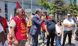EMEP'li Bayhan'dan grevdeki P&G işçilerine ziyaret