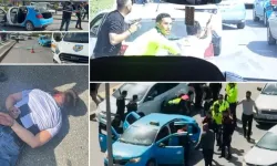 Kız arkadaşı ile birlikte taksiciyi rehin aldılar!