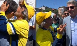 Fenerbahçe'nin tanınan simalarından Rambo Okan, Hakan Safi'yi alnından öptü