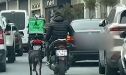 İstanbul'un göbeğinde dehşet veren görüntü! Motosiklete bağladığı köpeği metrelerce koşturdu