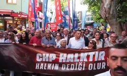 Adalar operasyonuna tepki yürüyüşü