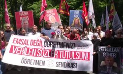Öğretmenler, Kurtuluş Parkı'nda açıklama yaptı
