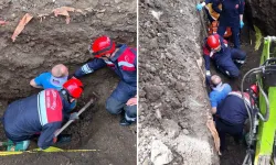 Trabzon'da korku dolu anlar! Göçük altında kalan işçi son anda kurtarıldı