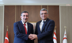 Cumhurbaşkanı Yardımcısı Yılmaz, KKTC Cumhurbaşkanı Erhürman ile bir araya geldi