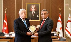 KKTC Cumhurbaşkanı Erhürman, İYİ Parti Genel Başkanı Dervişoğlu'nu kabul etti