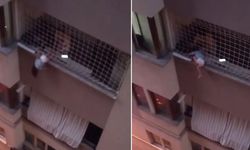 Denizli'de korku dolu anlar... Küçük çocuk, balkonda asılı kaldı