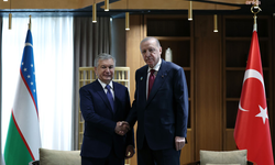 Erdoğan, Özbekistan Cumhurbaşkanı Mirziyoyev ile görüştü!