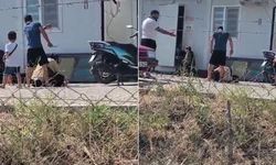 Çocuklarının gözü önünde eşine dehşeti yaşattı