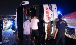 Kırıkkale'de yolcu otobüsü devrildi: 40 kişi yaralandı!