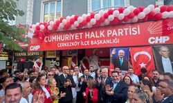 CHP Çerkezköy İlçe Başkanlığı’nın yeni binası hizmete açıldı