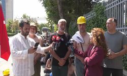 Alacakları için direnen madencilerden bakanlık önünde çağrı