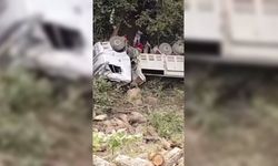 Hatay'da korkutan kaza: Kamyon uçuruma yuvarlandı