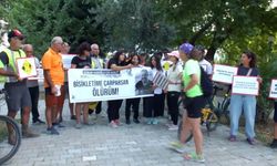 "Serkan Kadıoğlu için adalet, bisikletliler için güvenli yollar" eylemi