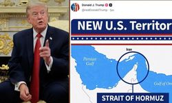 Trump, Hürmüz Boğazı’nı ABD toprağı gösteren harita paylaştı