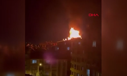 Ankara’da apartman çatısında yangın: Bina hasar gördü