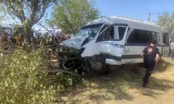 Manisa’da tarım işçilerini taşıyan minibüs ağaca çarptı: 14 kişi yaralandı!
