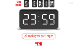 YENİ Parti: Bu akşam saat 23.59'a kadar üye olan herkes…