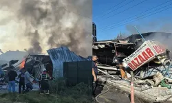 Kuşadası’nda 75 kiracının bulunduğu pazar yangında küle döndü!