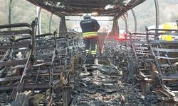 Bolu Dağı’nda yolcu otobüsü alevlere teslim oldu!