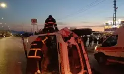 Çorum’da ambulans ile otomobil çarpıştı: LPG tankı yola fırladı!