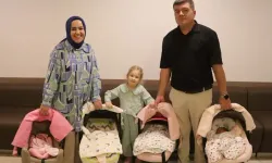İkinci çocuk hayali dördüzlerle gerçeğe dönüştü: Kaşlı çiftin 5 kızı oldu!