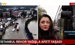 Canlı yayında NTV muhabirine İETT otobüsünün aynası çarptı!
