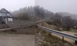 Yedigöller Milli Parkı’na mevsimin ilk karı düştü!