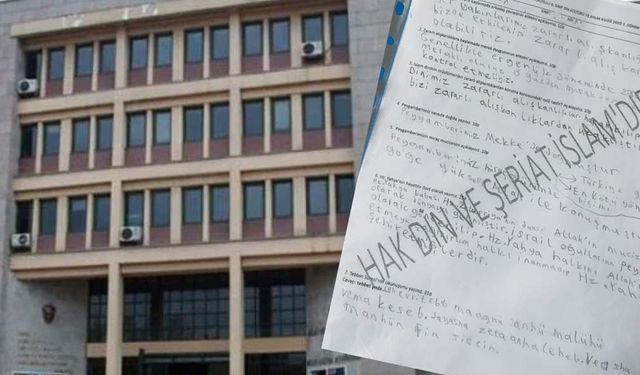 Bursa'da din sınavında 'Şeriat' propagandasına tepki