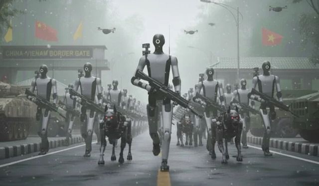 Çin, insanoid robot ordusunu sınıra yerleştirdi