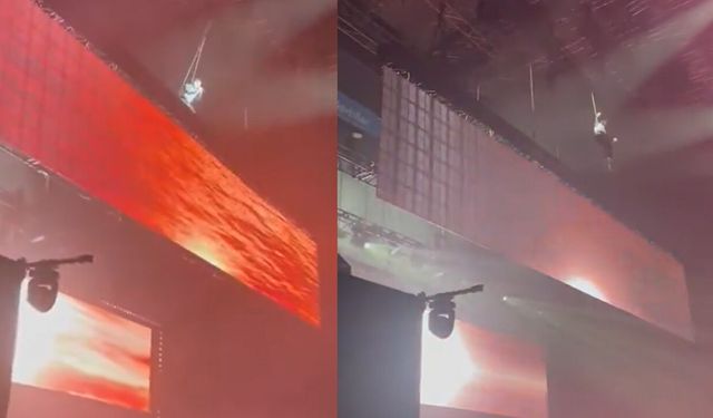 Ünlü rapçi konserde 20 metre yüksekten düştü