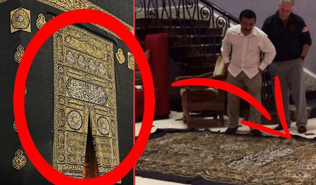 Epstein'in Kabe örtüsünü yere serdiği görüntü ortaya çıktı