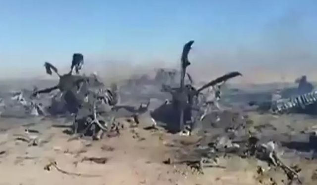 İran’ın vurduğu ABD uçağı: Enkaz görüntüleri yayınlandı