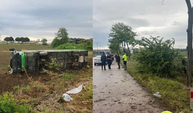Bayram öncesi Çanakkale'de otobüs kazası! 46 yaralı