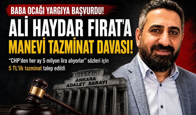 BabaOcağı’ndan Ali Haydar Fırat’a 5 TL’lik sembolik tazminat davası!