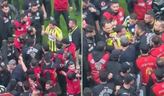 Mert Hakan Yandaş derbi sonrası çıldırdı: Polisle tartıştı!