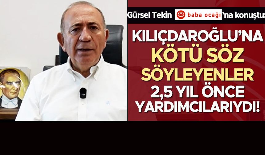 Gürsel Tekin BabaOcağı’na konuştu: Bu kavga müteahhitlerle müşahitlerin kavgasıdır!
