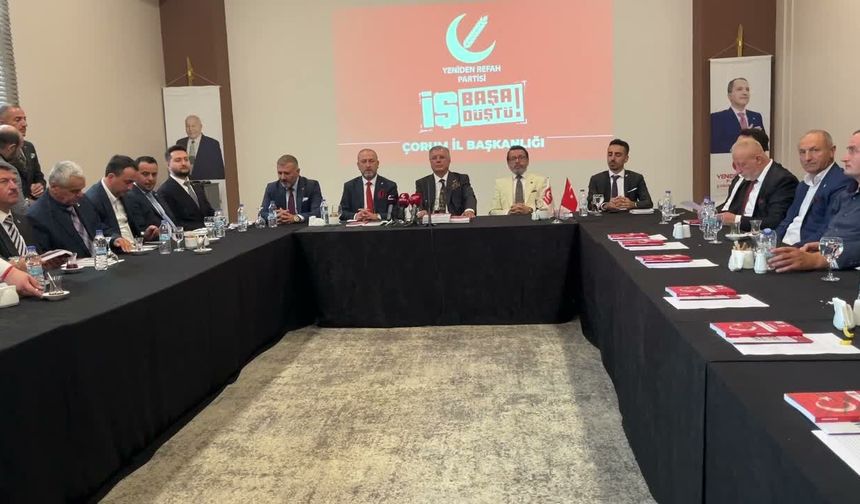 Yeniden Refah Partili Aydal, Çorum'da konuştu: Şehrinize maalesef mafya girmiş, haberiniz var mı?